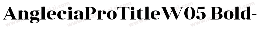AngleciaProTitleW05 Bold字体转换